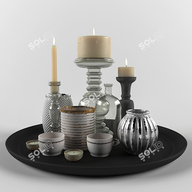 Tabletop Decor Set 3D model image 1