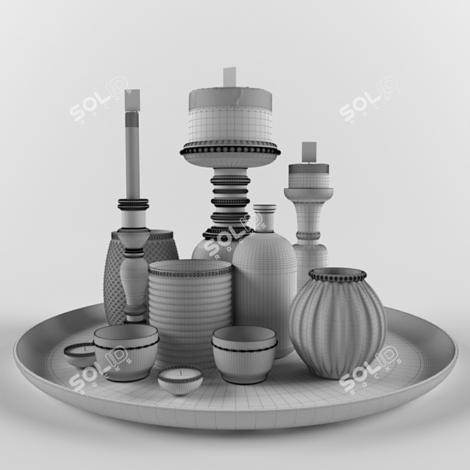 Tabletop Decor Set 3D model image 2