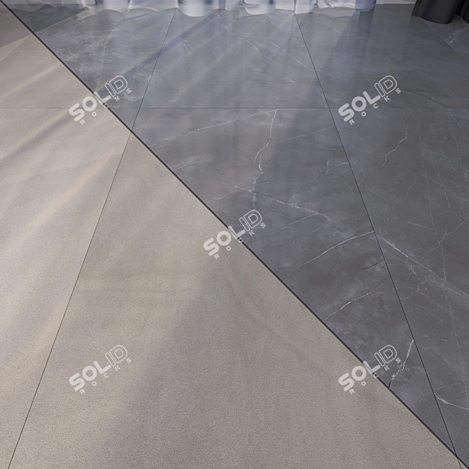 Luxury Marble Floor Tiles 3D model image 1