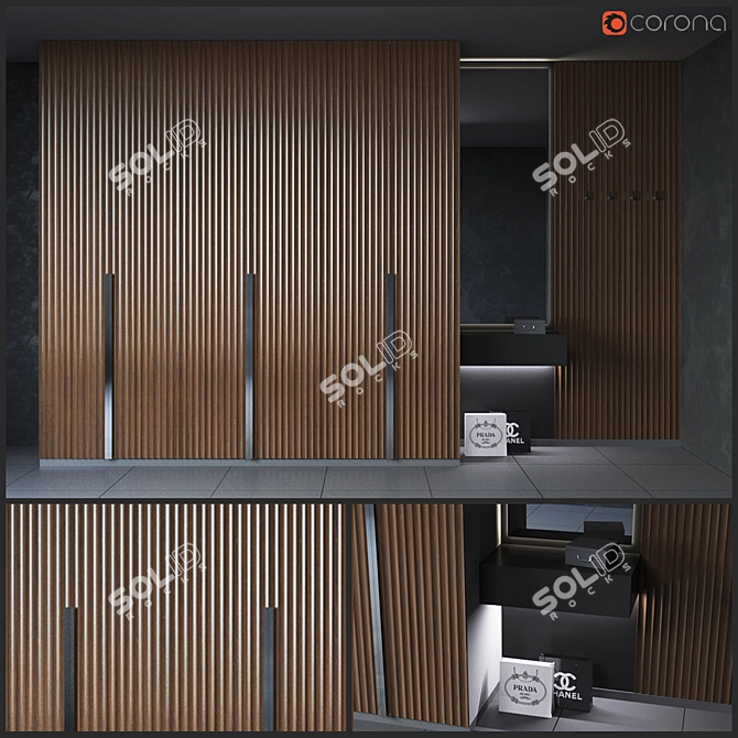 Contemporary Entryway Composition 3D model image 1