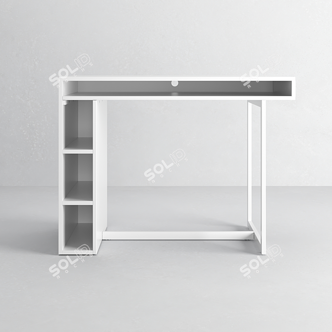 Multi-functional White Dining Table 3D model image 1