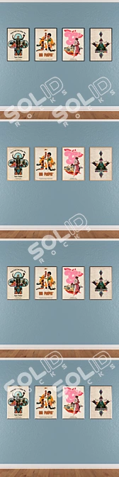 Multiframe Wall Art Set 3D model image 3