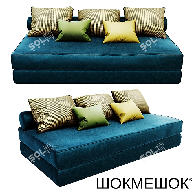 Tropic Spirit Sofa: Convertible Comfort 3D model image 1
