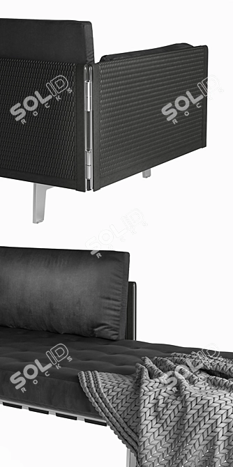 Elegant Leather Sofa: Poltrona Frau Clayton 3D model image 2