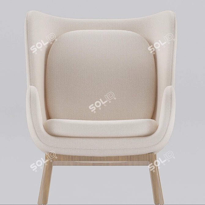 Minimalist Scandinavian Lounge Chair 3D model image 2