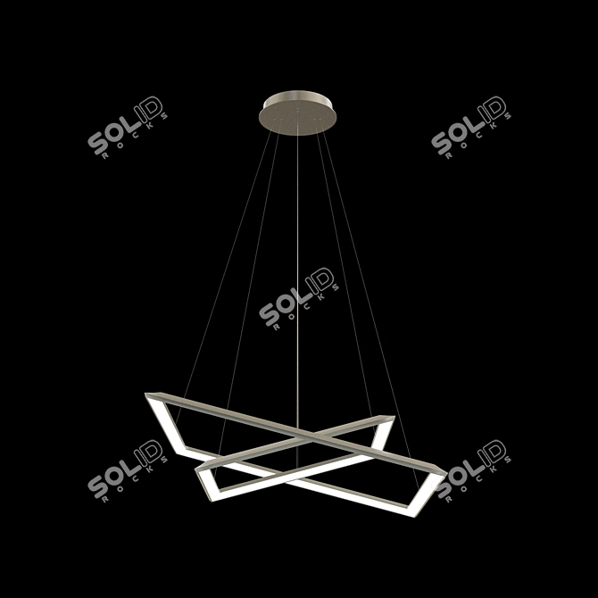 Modern Design Square Pendant: Luchera v1 3D model image 1