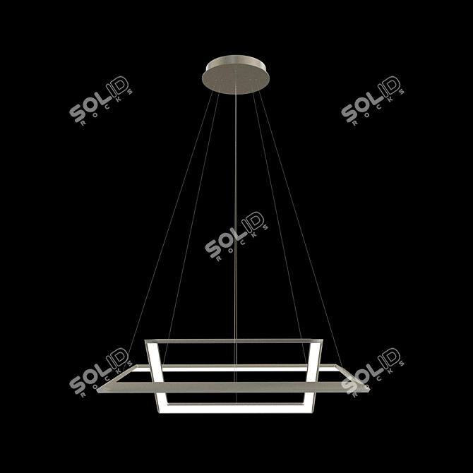 Modern Design Square Pendant: Luchera v1 3D model image 2