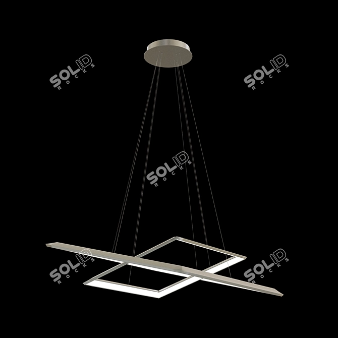 Modern Design Square Pendant: Luchera v1 3D model image 3