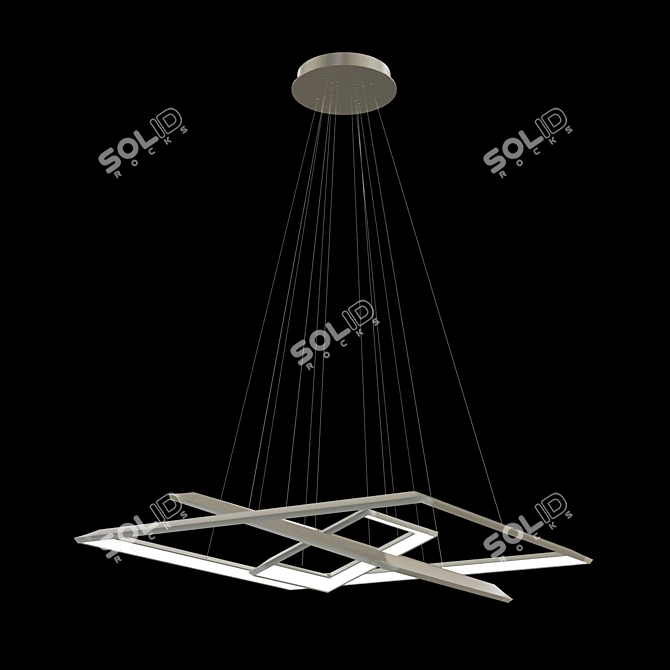 Modern Square-Inspired Pendant Light 3D model image 3