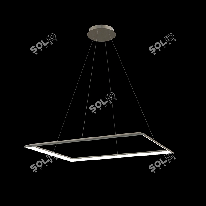 Sleek Tilted Design Chandelier 3D model image 1