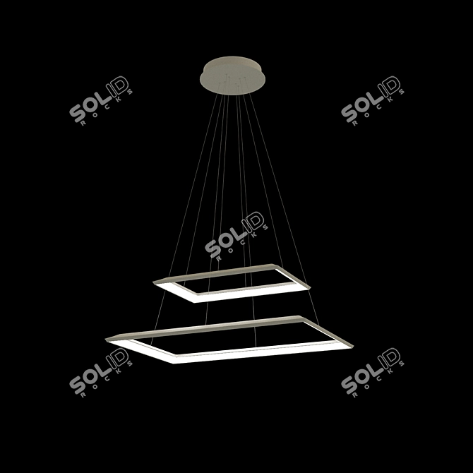 Sleek-Space Luchera Pendant Light 3D model image 1