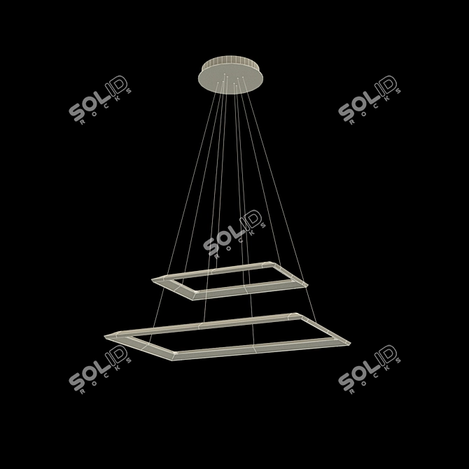 Sleek-Space Luchera Pendant Light 3D model image 2