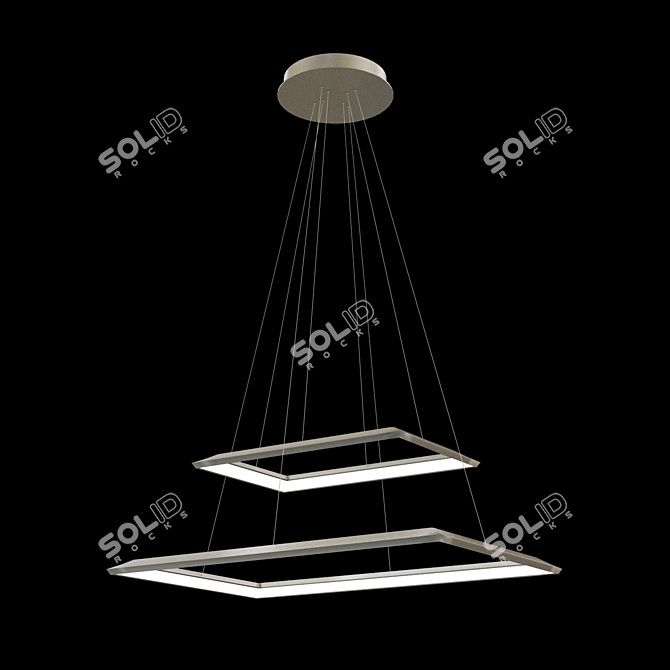 Innovative Tilted Design Pendant 3D model image 1