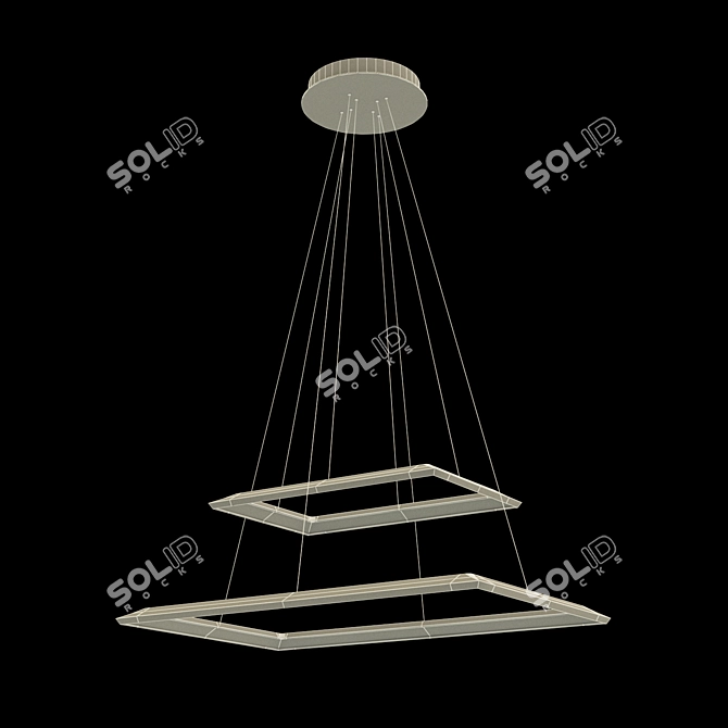 Innovative Tilted Design Pendant 3D model image 2