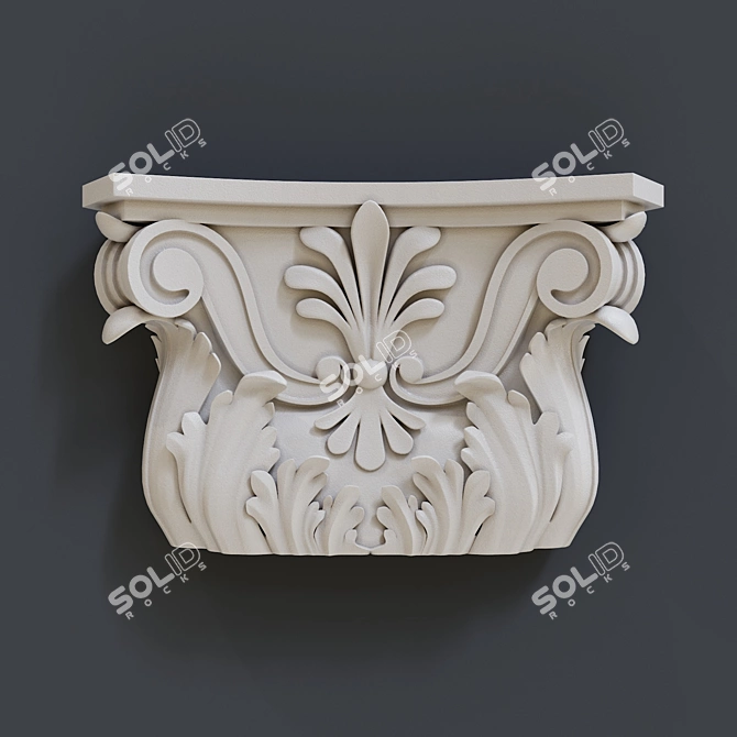 Carved Capital 3D model image 1