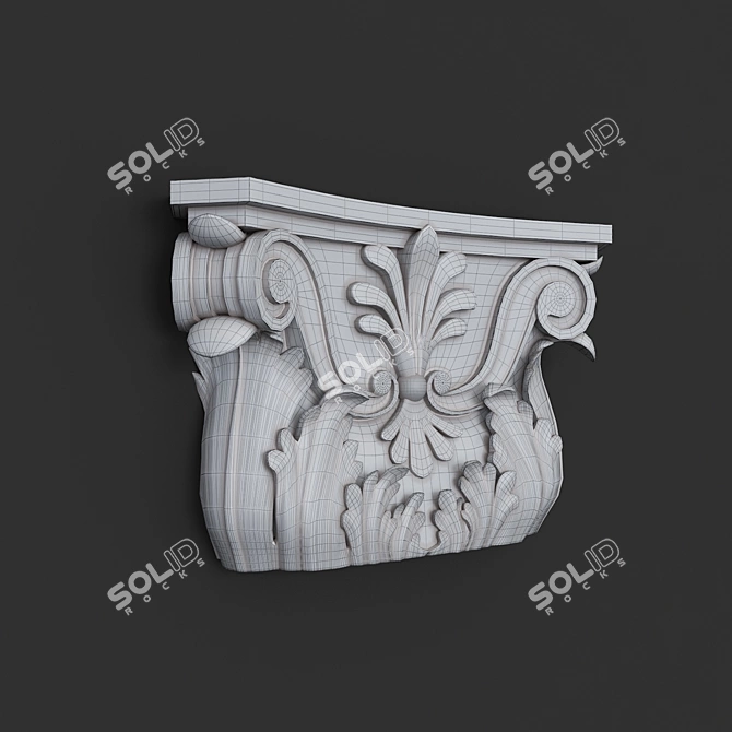 Carved Capital 3D model image 2