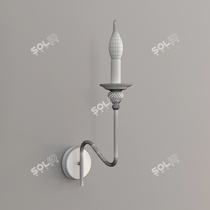 Divinare Atlanta Chrome Metal Table Lamp 3D model image 2