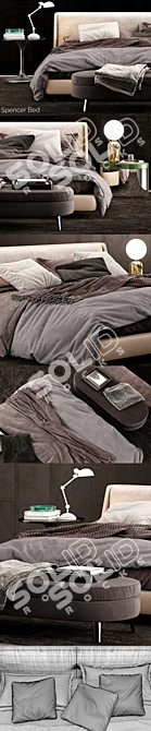 Minotti Spencer Bed - Sleek and Stylish Slumber 3D model image 3