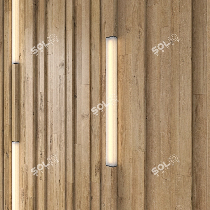 Wooden Wall Panel - 2500x3000 mm 3D model image 2