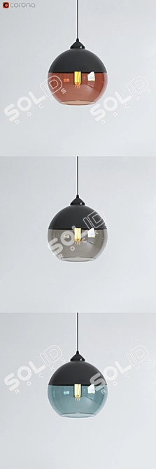 Noir Globe Pendant Light 3D model image 2