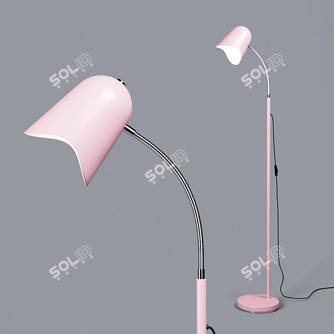 BOTIMI Color-Changing Floor Lamp 3D model image 1