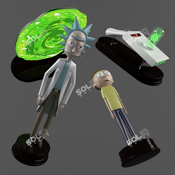 Rick and Morty Figures: Portal Adventures 3D model image 2