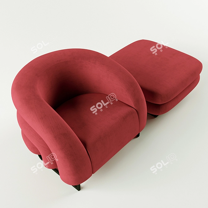 Armani Casa Vintage Baloon Armchair 3D model image 2