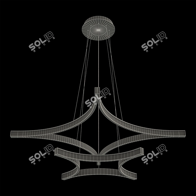Modern LED Ceiling Light: Luchera TLRO2 3D model image 2