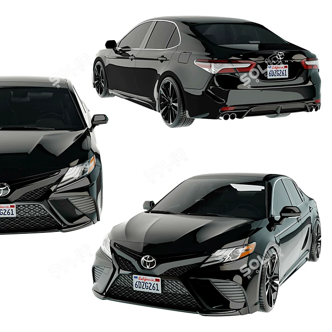 Sleek Toyota Camry Sedan 3D model image 1