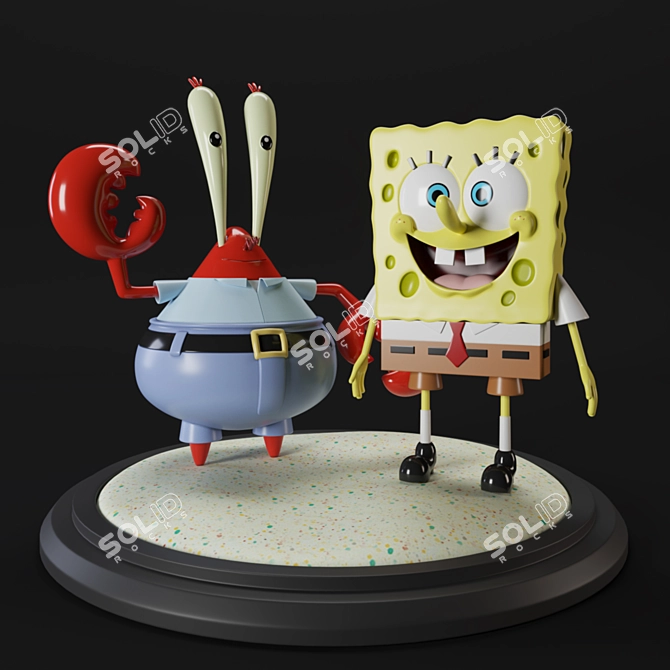 SpongeBob & Mr. Krabs Figures 3D model image 1