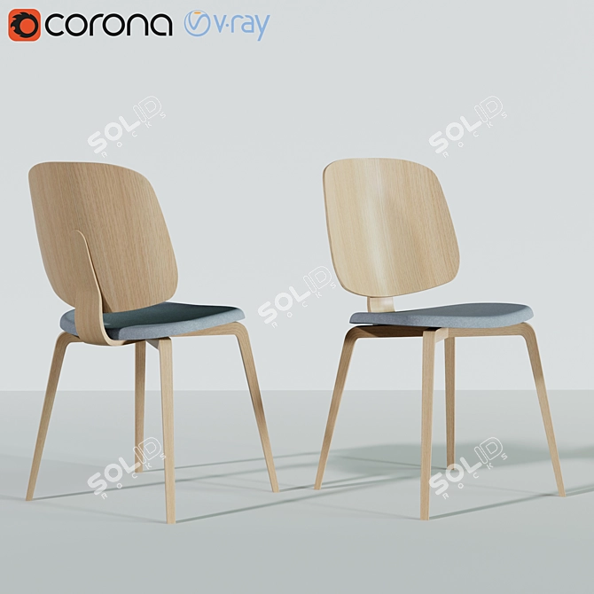 Sleek and Stylish BoConcept Chair 3D model image 1