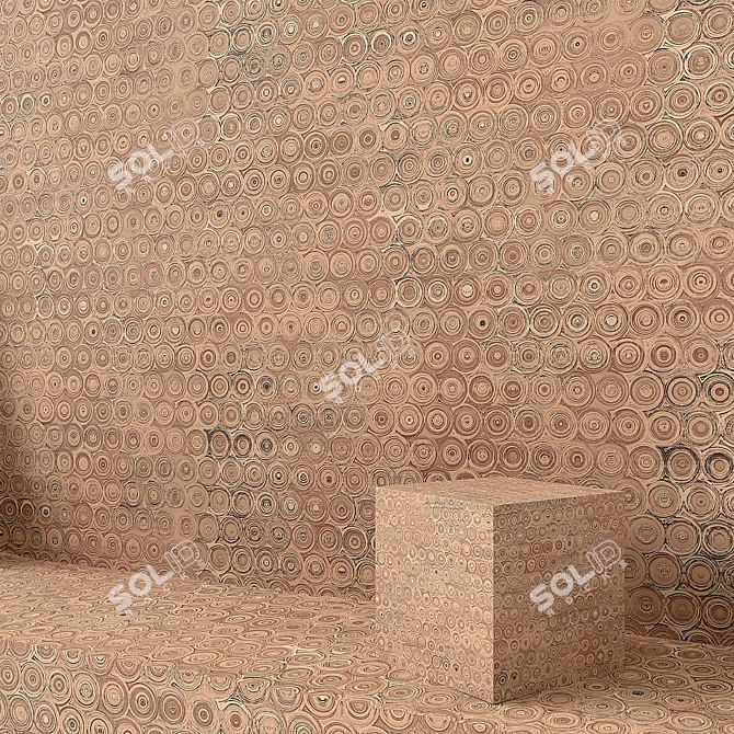 2-in-1 Loft Texture: Krugi Plaster 3D model image 1