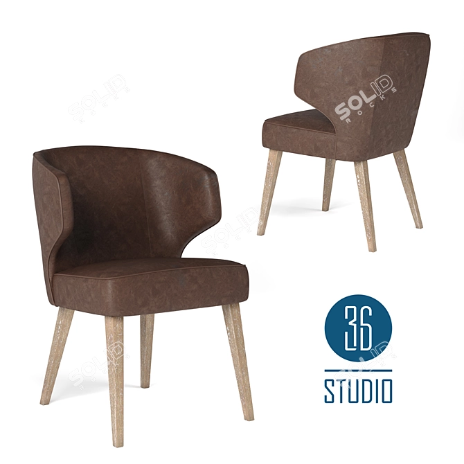 OM Dining Chair: Elegant and Comfortable 3D model image 1