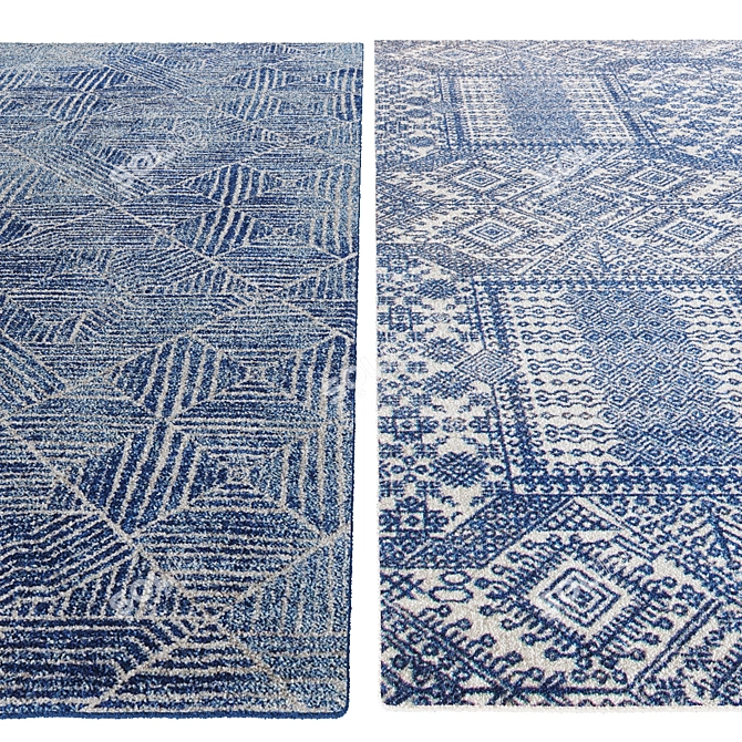 Coastal Charm: Lucilla Modern Rug 3D model image 2