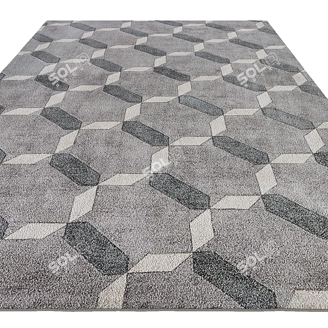 Sophisticated Penelope: Gray Carpet 3D model image 2