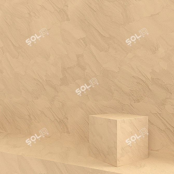 Barchat4 Decorative Plaster: Loft-inspired Seamless Texture 3D model image 1