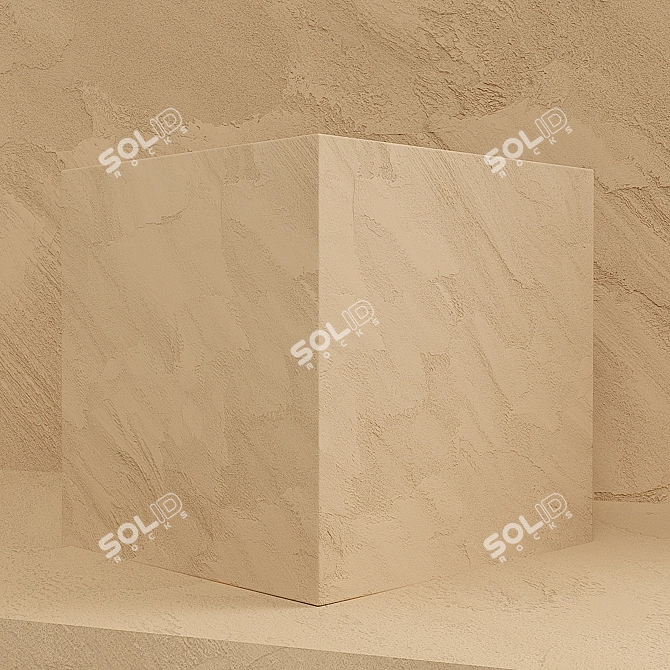 Barchat4 Decorative Plaster: Loft-inspired Seamless Texture 3D model image 2