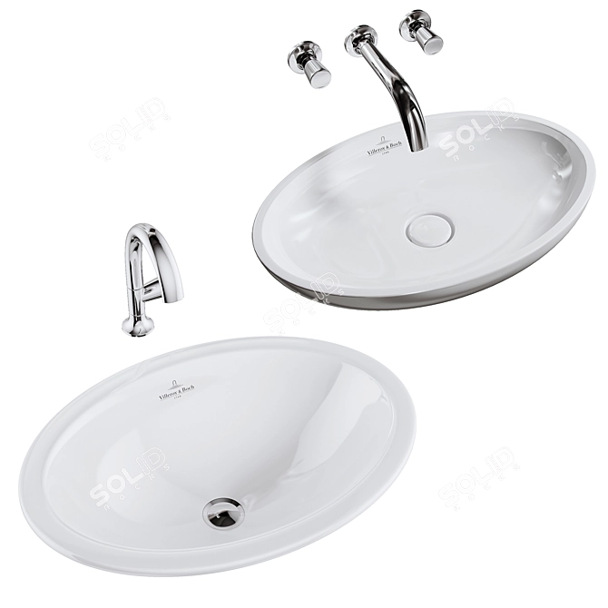  Stylish Villeroy & Boch Sink 3D model image 1