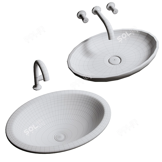  Stylish Villeroy & Boch Sink 3D model image 2