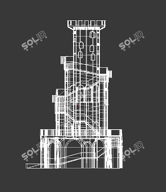 Akhun Tower: Majestic 30 meters 3D model image 2