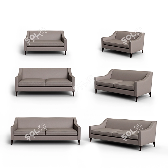 Elegant Valerie Sofa: Luxurious Comfort 3D model image 3