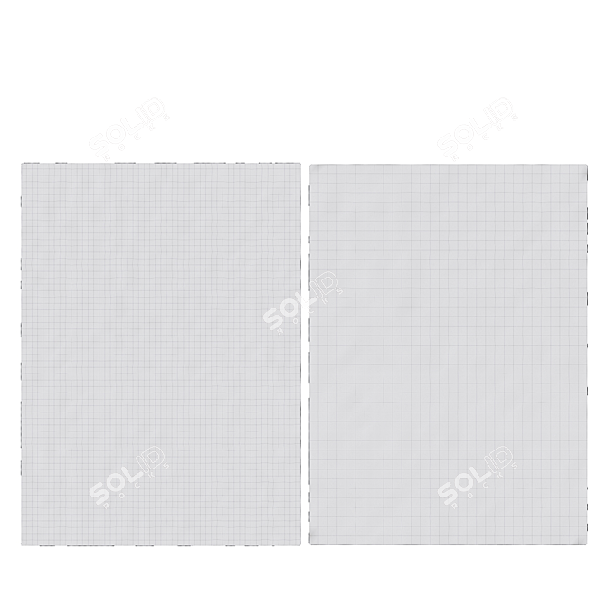 Modern Distressed Rugs: Gray & Pink 3D model image 3