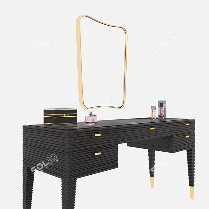 Elegant Opera Contemporary Dressing Table 3D model image 2