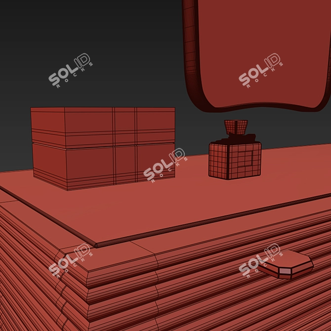 Elegant Opera Contemporary Dressing Table 3D model image 3