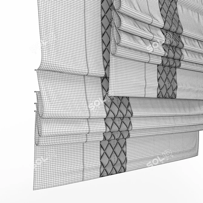 Elegant Roman Blind 60 3D model image 3