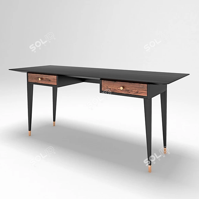Patrik Writing Desk: Elegant & Functional 3D model image 2