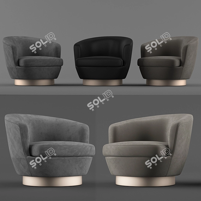 Minotti Jacques: Elegant Armchair 3D model image 1