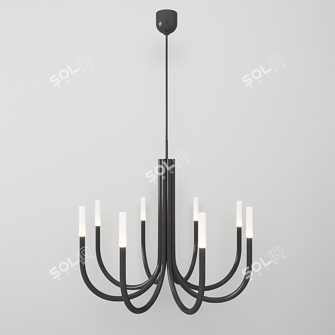 Rousseau Medium Chandelier: Elegant Illumination by Kelly Wearstler 3D model image 2