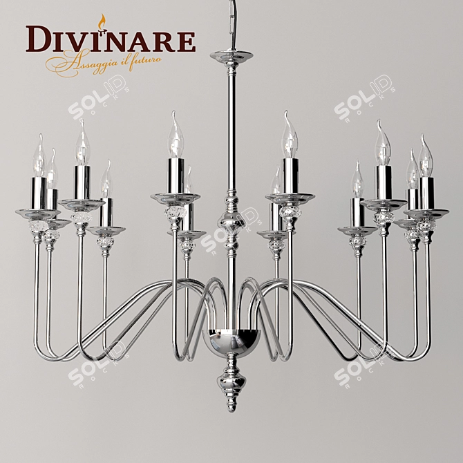 Divinare Atlanta Chandelier: 1021Q02 LM-12 3D model image 1