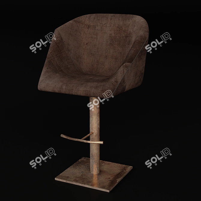 Modern Henge Hexagon Stool 3D model image 1